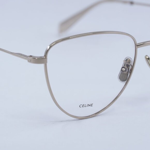 🕶️ New Celine CL50101U 028 Eyeglasses - Shiny Light Gold Frame - Picture 5 of 11